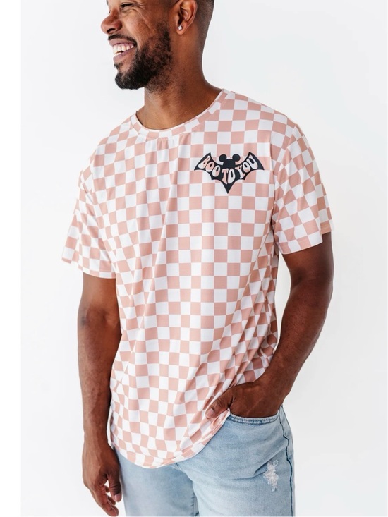 Made By Molly Other - Made by Molly Halloween Men’s  Checker Tee Boo To You Graphic tshirt sz large